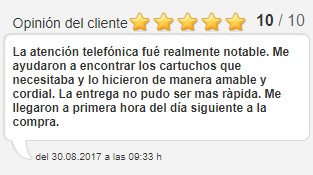 opiniones clientes Cartucho.es
