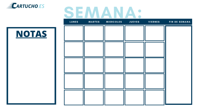 organizador semanal para descargar