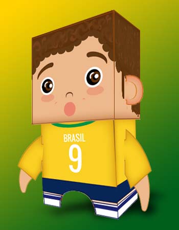 brasil muñeco recortable
