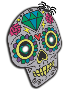 careta halloween calavera para imprimir