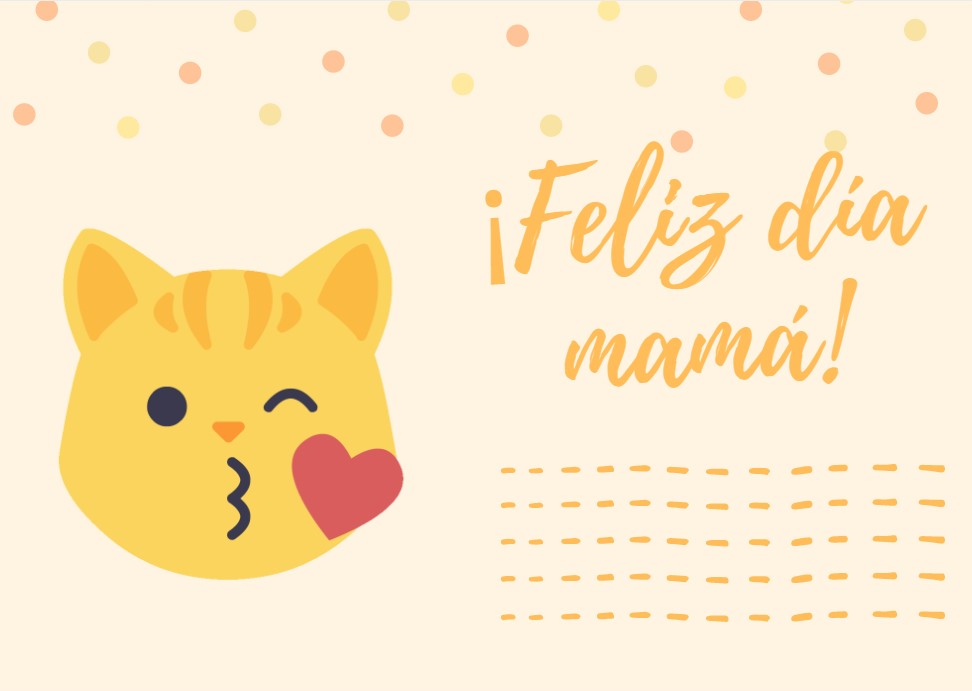 felicitación para imprimir gatito