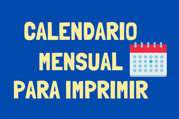 Calendario imprimible para descargar